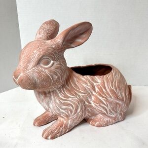 Vintage Terracotta Rabbit Planter Home Patio Easter